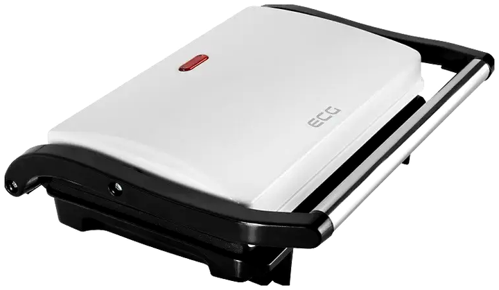 Контактний гриль 700 Вт для кухні паніні 1 шт білий ECG MC-1296 - зображення 3