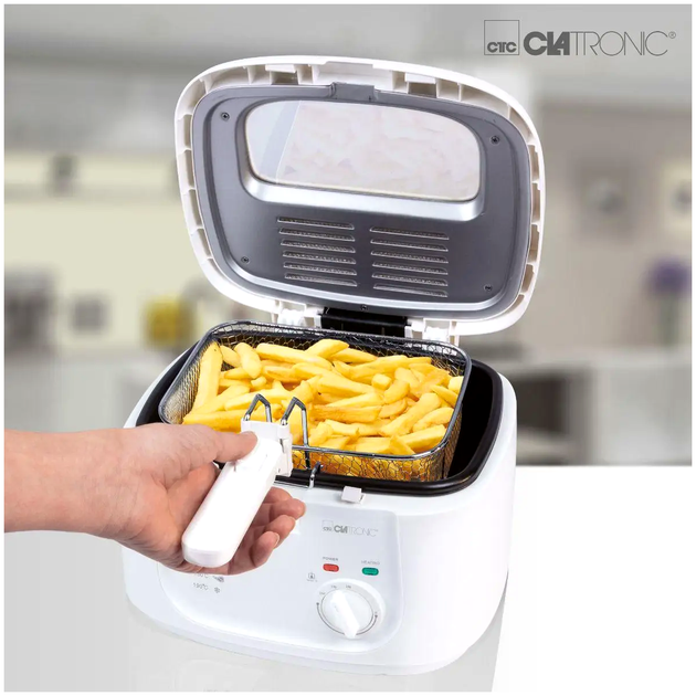 Фритюрница 1800 Вт 2 5 литра для кухни пластик Clatronic MC-3159 - изображение 8