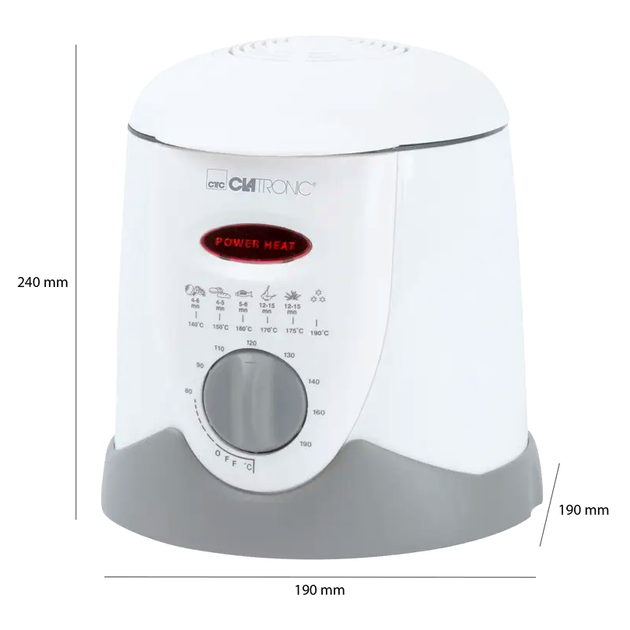 Фритюрница фондю 900 Вт 1 л для кухни 6 вилок Clatronic MC-3143 - изображение 5
