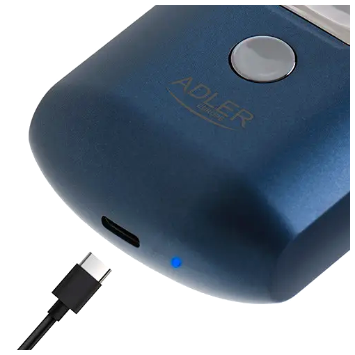 Бритва портативная беспроводная с двумя головками для бритья USB-C зарядка 250 мАч Adler MC-1809 - изображение 5