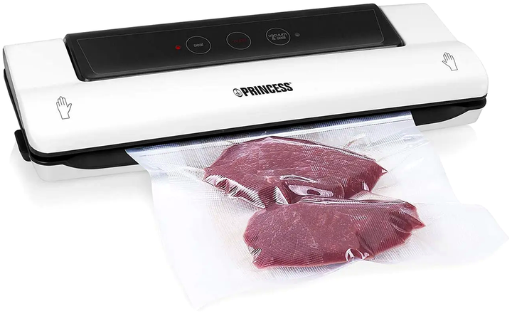 Вакуумный упаковщик 110 Вт для хранения продуктов 28 см х 3 м нержавеющая сталь Princess MC-1718 - изображение 10