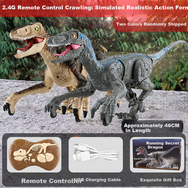 Динозавр на дистанционном управлении RC Velociraptor Robot Toys (100095013873) - Фото 2 Динозавр на дистанционном управлении RC Velociraptor Robot Toys (100095013873) - изображение 2