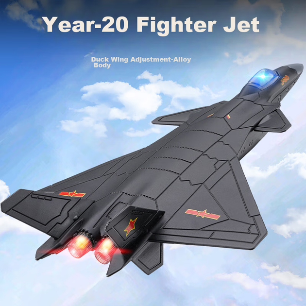 Модель истребителя J-20 сплав реалистичная военная подарочная - изображение 2
