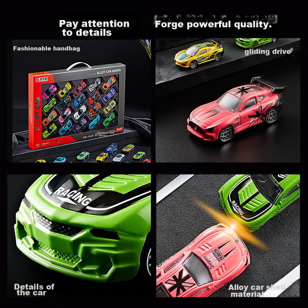 Детская игрушечная машинка BAOLE STAR TOYS, миниатюрная машинка из сплава для мальчиков, реалистичная модель гоночного автомобиля в подарочной коробке, подарок на день рождения для детей от 3 до 6 лет. - изображение 9