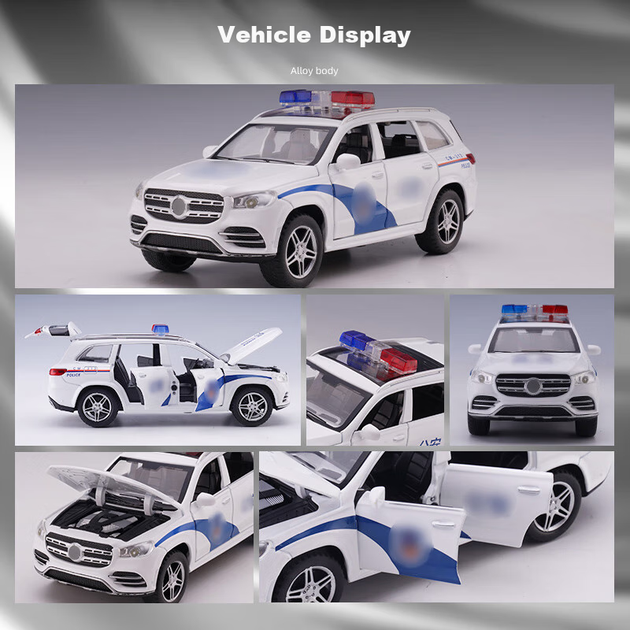 Машинка Chiyu Toys GLS 580 поліцейська зі сплаву, модель, подарунок - Фото 13 Машинка Chiyu Toys GLS 580 поліцейська зі сплаву, модель, подарунок - зображення 13