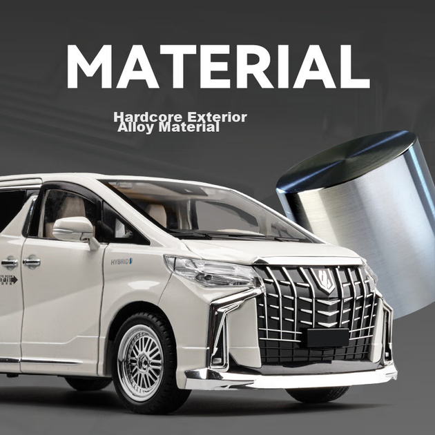 Chiyuchewan 1:18 масштаб Toyota Alphard MPV сплав лита модель автомобіля електричні двері іграшкова модель автомобіля подарунок для хлопчиків - зображення 6