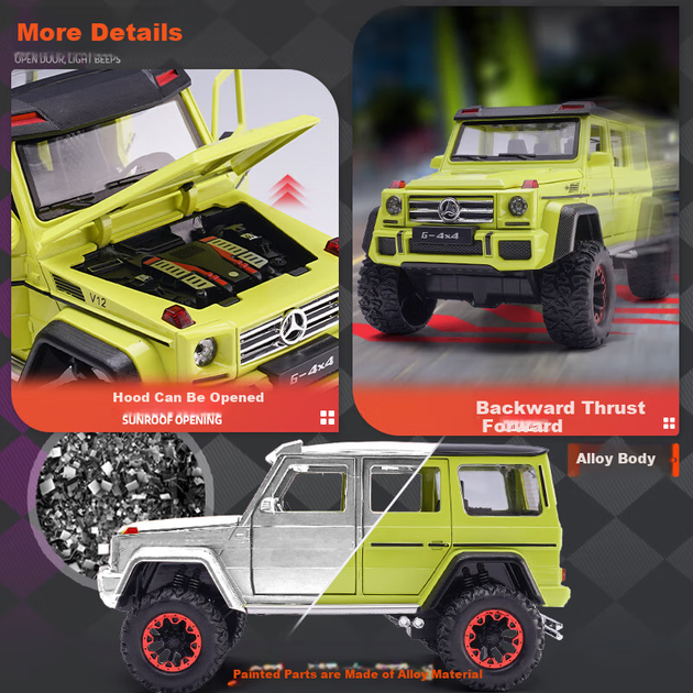 Модель автомобиля Chiyu Toys G500 внедорожник из сплава, игрушка - изображение 4