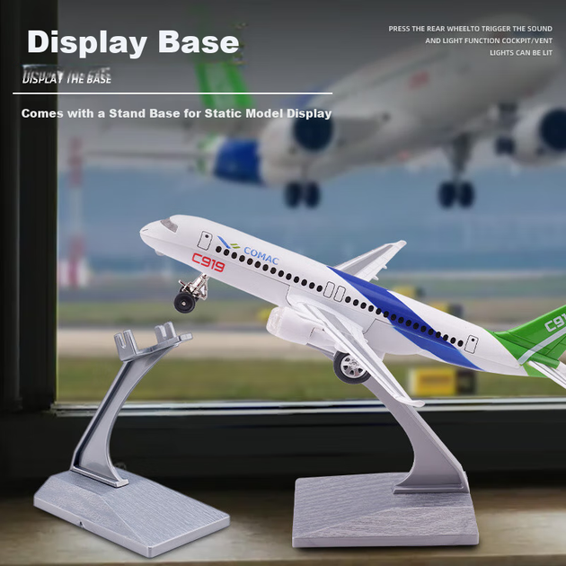Модель самолета Yixuanwanju C919 сплав, авиационная, подарочная - изображение 9