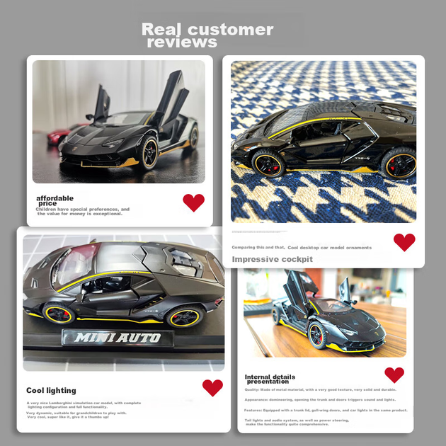 Машинка коллекционная Anby Families Lamborghini для детей 3-6 лет подарочная - изображение 11