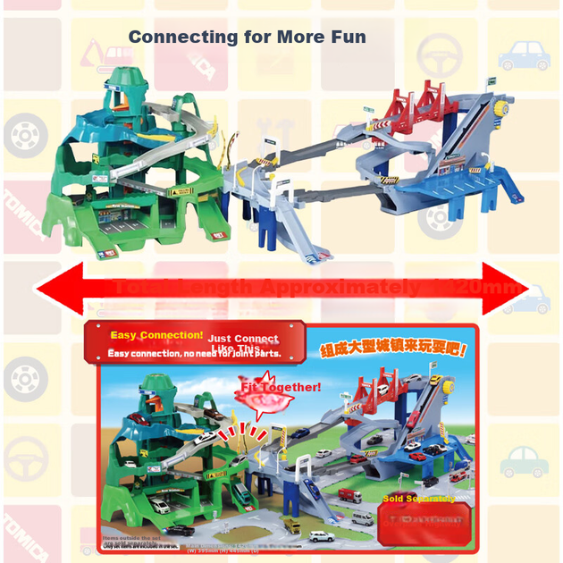 Трек TAKARA TOMY 910763 с электрической машинкой и двойным спиральным спуском, для мальчиков - изображение 2