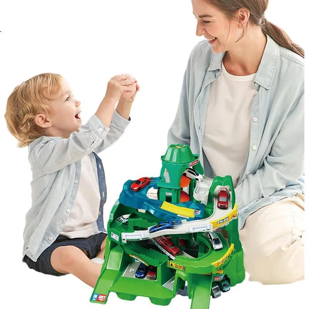 Трек TAKARA TOMY 910763 с электрической машинкой и двойным спиральным спуском, для мальчиков - изображение 6