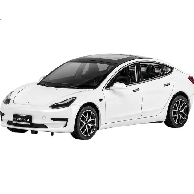 Модель автомобіля Heimanba Tesla Model S, масштаб 1/24, біла, колекційна - Фото 1 Модель автомобіля Heimanba Tesla Model S, масштаб 1/24, біла, колекційна - зображення 1