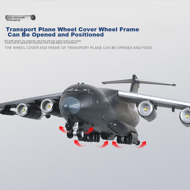 Модель літака Chiyumoxing Y-20, іграшка з легкого сплаву, військова модель, авіаційна колекційна демонстраційна деталь, подарунок для хлопчиків - зображення 5