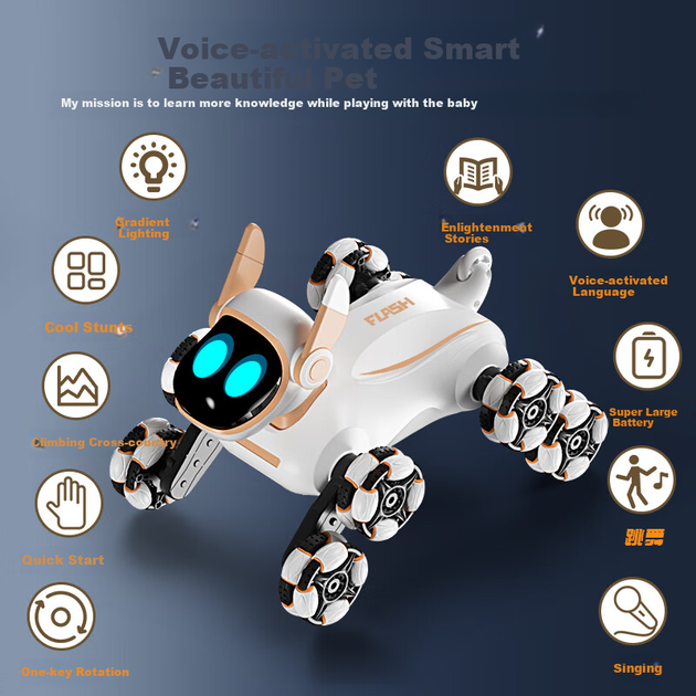 Робот-собака SODEEP на радиоуправлении интерактивный для детей - изображение 8