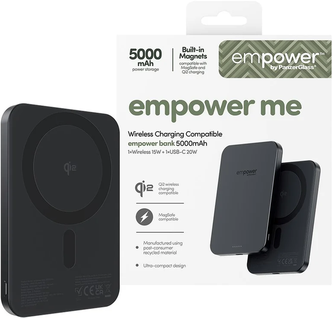 Powerbank PanzerGlass Empower 5000mAh Black (5715685028359) - obraz 2