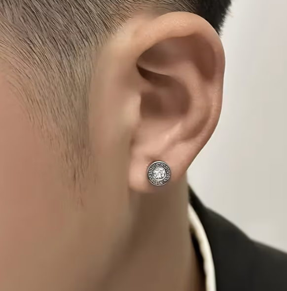 Сережки-гвоздики з нержавіючої сталі 304 на закрутках з плоскою заглушкою - Фото 3 Сережки-гвоздики з нержавіючої сталі 304 на закрутках з плоскою заглушкою - изображение 3