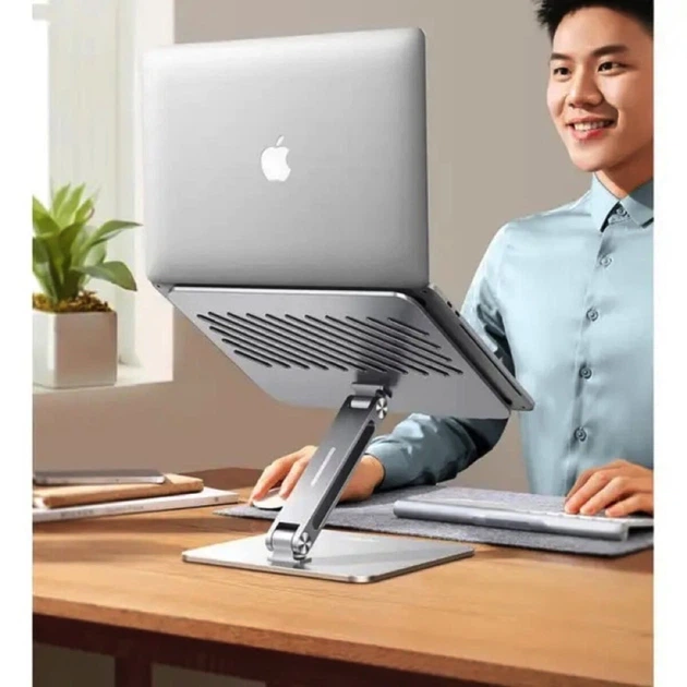 Подставка для ноутбука UGREEN LP339 Adjustable Laptop Stand Silver - Фото 3 Подставка для ноутбука UGREEN LP339 Adjustable Laptop Stand Silver - изображение 3