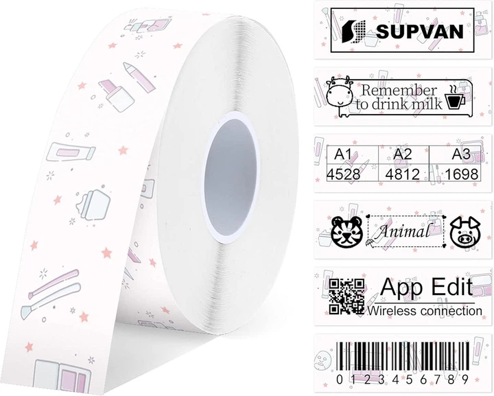 Принтер этикеток SUPVAN E10 черный - портативный маркировщик с 3 рулонами лент и автоматическим распознаванием - изображение 4