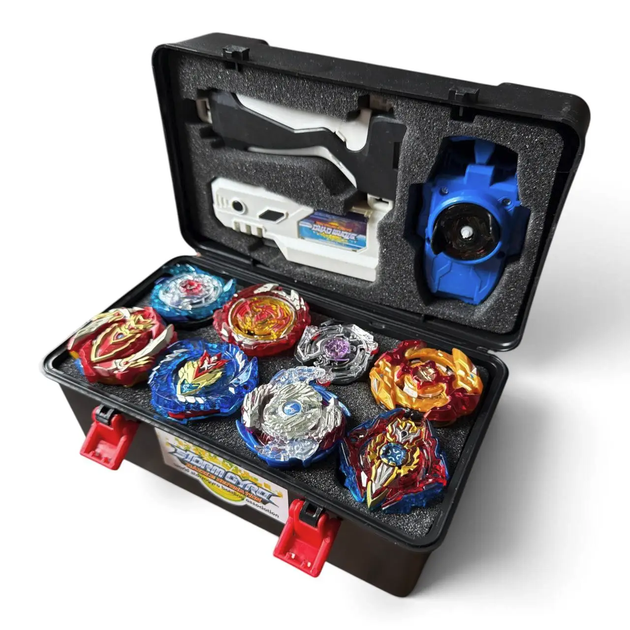 Подарунковий набір Beyblade Burst Sparking — 8 бейблейдів, арена, кейс - зображення 3