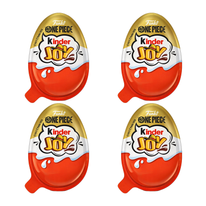 Набір Шоколадне Яйце 4шт Kinder Joy One Piece 20g - Фото 1 Набір Шоколадне Яйце 4шт Kinder Joy One Piece 20g - зображення 1
