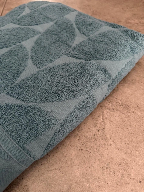 Махровое полотенце сауна 90х180 хлопок 100% L&M Home Textiles темно-голубой - изображение 2