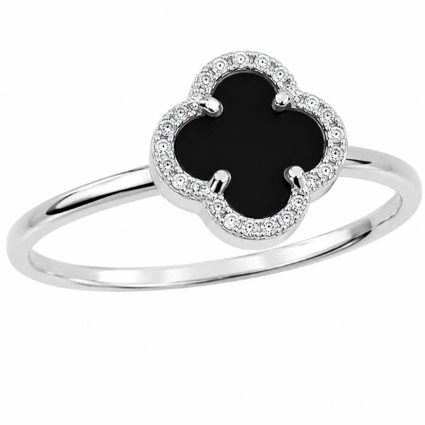 Кольцо серебряное Клевер с ониксом и фианитами Silver Style 19 р. (112116.80 sku:2300104031343) - Фото 4 Кольцо серебряное Клевер с ониксом и фианитами Silver Style 19 р. (112116.80 sku:2300104031343) - изображение 4