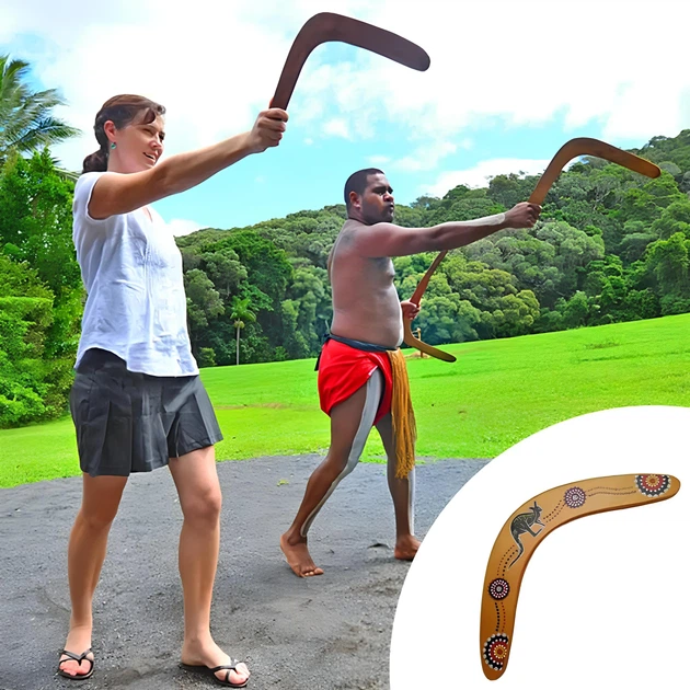 Дерев'яний бумеранг. Бумеранг з липи. Бумеранг розписний. Wooden boomerang - зображення 7