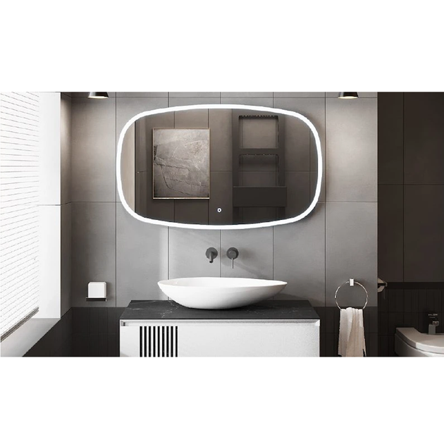 Дзеркало для ванної кімнати Aqua Rodos Callisto 700x900 овальне, з контурним підсвічуванням (АР000102687) - зображення 3