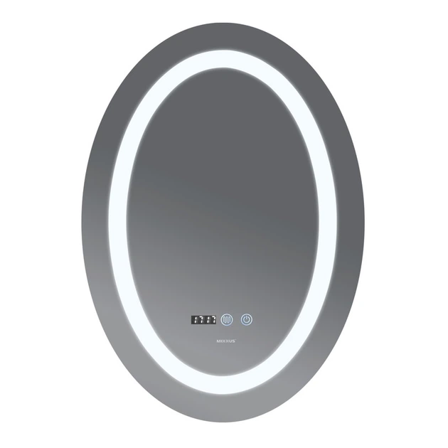 Дзеркало для ванної кімнати Mixxus Plain MV02-60x80 600x800 овальне, з LED-підсвічуванням та антизапотіванням (MI6933) - зображення 3