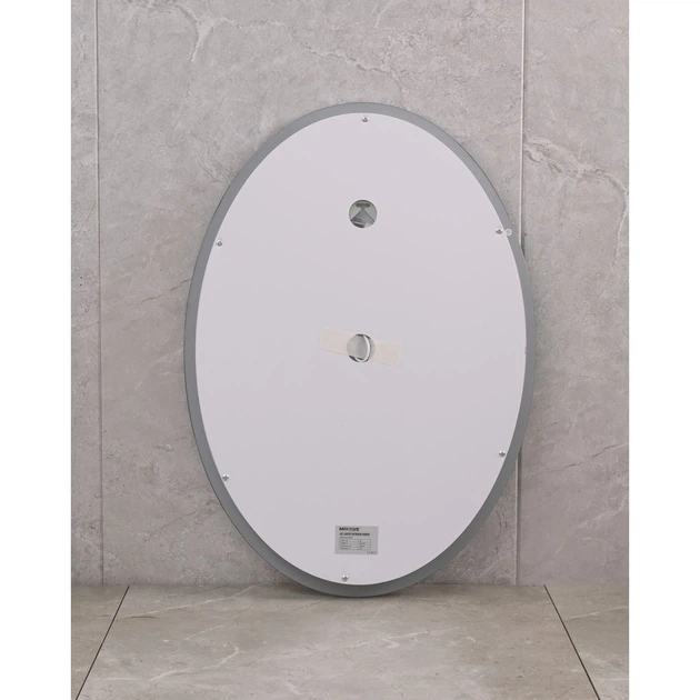 Дзеркало для ванної кімнати Mixxus Plain MV02-60x80 600x800 овальне, з LED-підсвічуванням та антизапотіванням (MI6933) - зображення 9