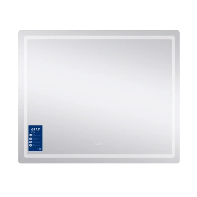 Дзеркало для ванної кімнати Qtap Mideya MI2 700x900 прямокутне, з фронтальною LED-підствідкою (QT2078NCF9070) - зображення 3