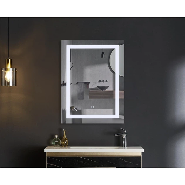 Дзеркало для ванної кімнати Mixxus Tall MR08-80x60-REVERSE 800x600 прямокутне, з LED-підсвічуванням та антизапотіванням (MI6659) - Фото 3 Дзеркало для ванної кімнати Mixxus Tall MR08-80x60-REVERSE 800x600 прямокутне, з LED-підсвічуванням та антизапотіванням (MI6659) - зображення 3
