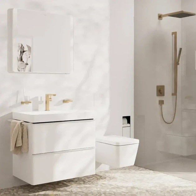 Дзеркало для ванної кімнати Hansgrohe Xarita Lite Q 700x800 прямокутне, з фронтальною LED-підствідкою (54976700) - зображення 3