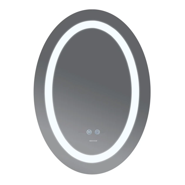 Зеркало для ванной комнаты Mixxus Plain MV03-50x70 500x700 овальное, с LED-подсветкой и антизапотеванием (MI6664) - изображение 3