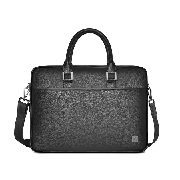 Премиум сумка для ноутбука WIWU Master Fingerprint Lock Brief Case, до 16", замок с отпечатком пальца, PU кожа, Черная - изображение 5