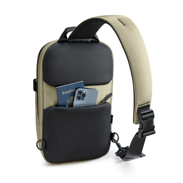Сумка-слинг для ноутбука Tomtoc Navigator-T24 Sling Bag 7L, 14", влагозащищенная, для MacBook, планшета, Хаки - изображение 2
