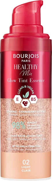 Podkład Bourjois Healthy Mix Glow Tint Essence 02 Light 30 ml (3616306372504) - Zdjęcie 1 Podkład Bourjois Healthy Mix Glow Tint Essence 02 Light 30 ml (3616306372504) - obraz 1