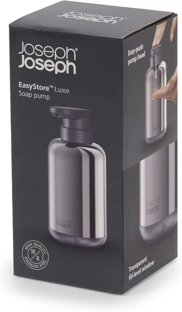 Диспенсер для мила Joseph Joseph EasyStore Luxe 300 мл Stainless-steel 70582 (01001073) - зображення 2