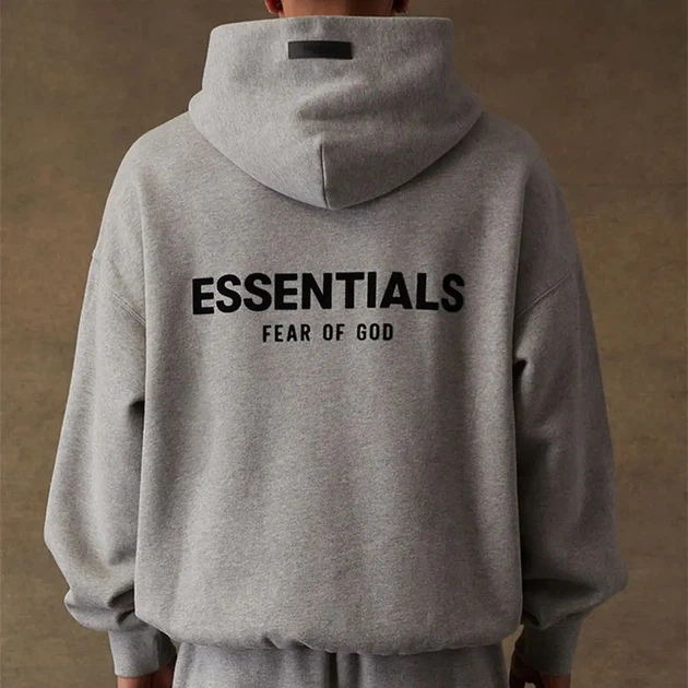 Худи Essentials Fear Of God с логотипами с двух сторон серого цвета (S). - изображение 6