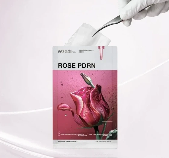 Маска для лица MEDIHEAL Rose PDRN Essential Mask Healthy Glow 24 мл - Фото 2 Маска для лица MEDIHEAL Rose PDRN Essential Mask Healthy Glow 24 мл - изображение 2