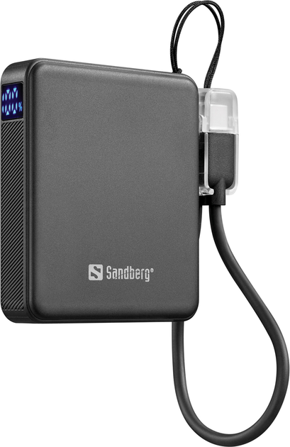 Powerbank Sandberg Nano 5000mAh PD 20W Black (5705730421334) - obraz 2