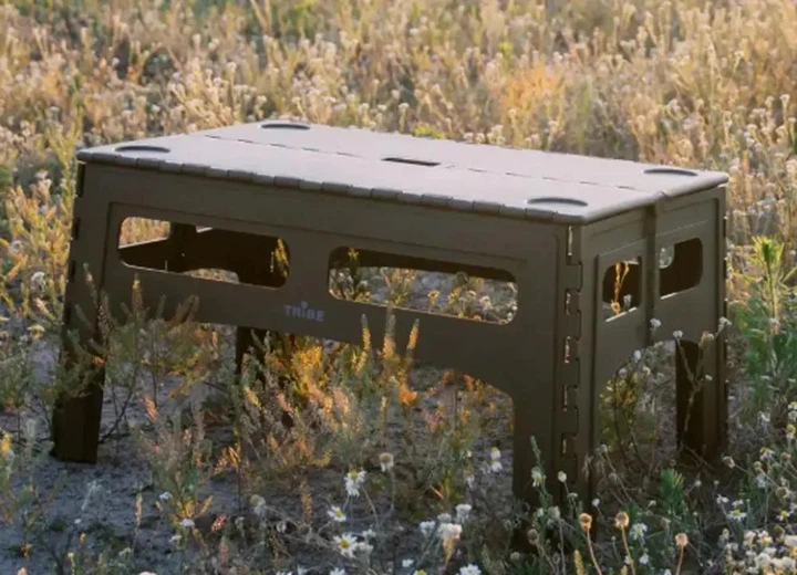 Стіл Tribe Camp Table Low Olive кемпінговий поліпропіленовий складний 70 кг з ручкою для перенесення - зображення 9