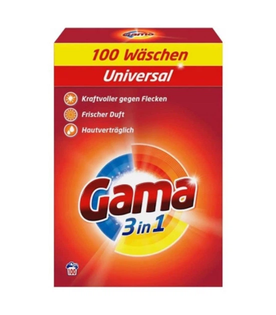 Пральний порошок Gama 3в1 Universal, 6кг