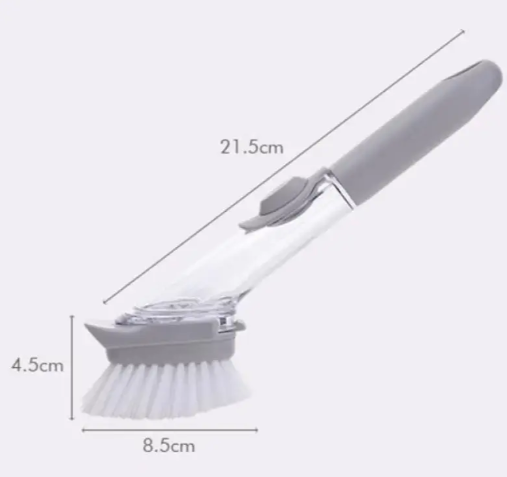 Губка для миття посуду з дозатором CLEANER BRUSH, губка-щітка з ручкою для мийного засобу (AZD-5658) - Фото 3 Губка для миття посуду з дозатором CLEANER BRUSH, губка-щітка з ручкою для мийного засобу (AZD-5658) - зображення 3