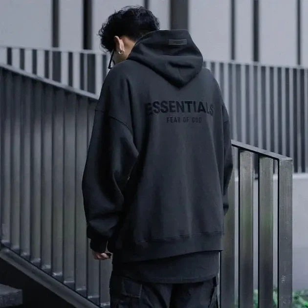 Худі Essentials Fear Of God із логотипами з двох сторін чорного кольору(S). - зображення 5