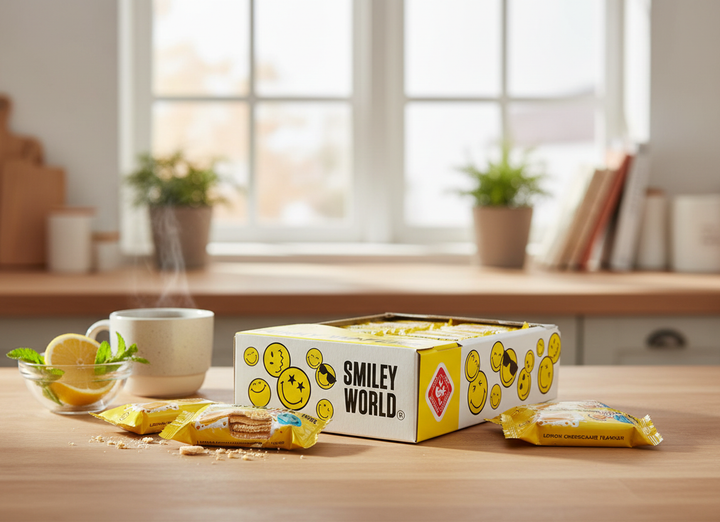 Вафлі з начинкою SmileyWorld FUNNY WAFERS з ароматом лимонного чизкейку 400г (214521) - изображение 2