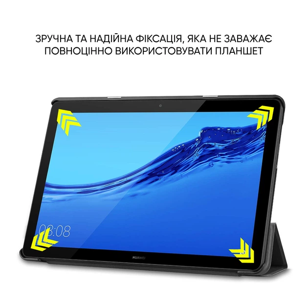 Чехол AIRON Premium для HUAWEI Mediapad T5 10" экокожа Чёрный с подставкой - изображение 5