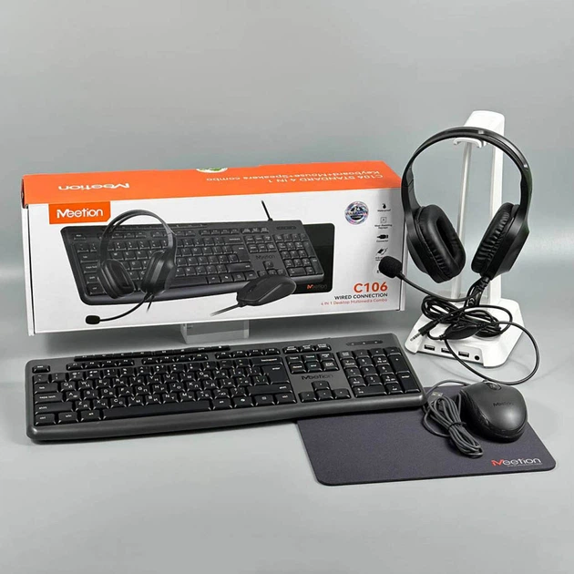 Клавіатура та миша Meetion C106, Чорний - 758150 - зображення 6