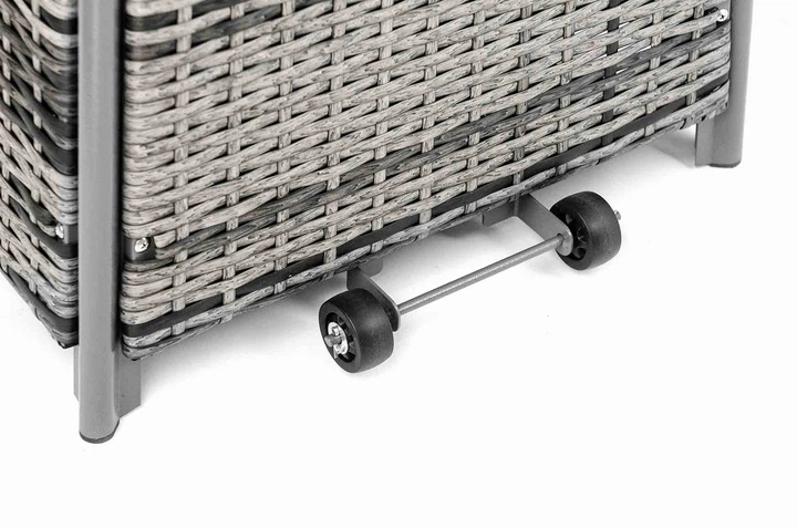 Газовый обогреватель 13 кВт сталь rattan 227х52х52 см серый - изображение 17