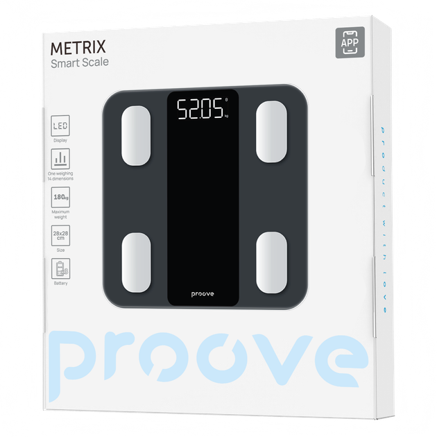 Смарт-весы Proove Metrix gray (679210010) - Фото 9 Смарт-весы Proove Metrix gray (679210010) - изображение 9